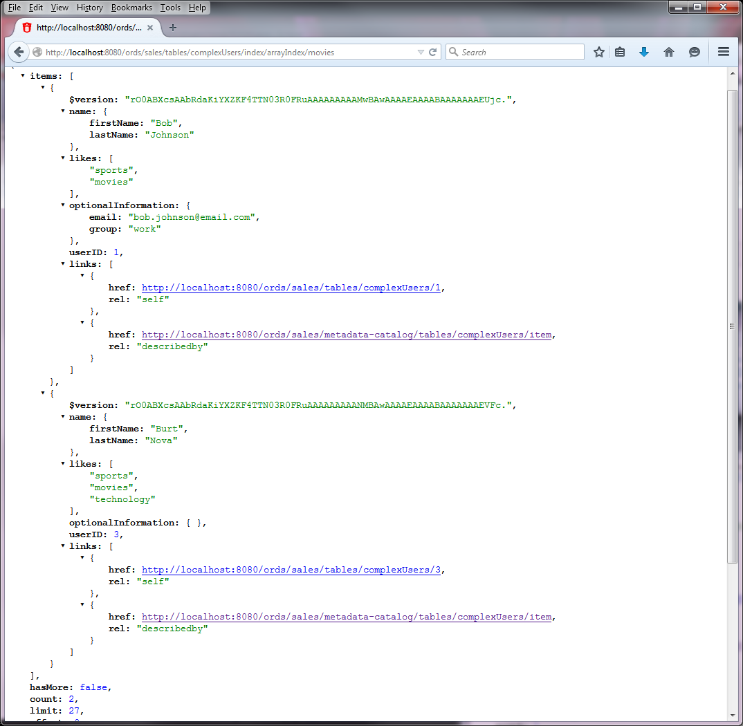 Data via partial key 